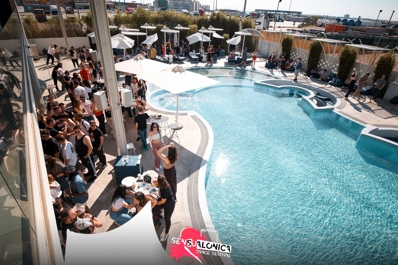Sensualonica pool and outdoor area during the day